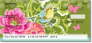 Birds and Blooms Personalized Checks