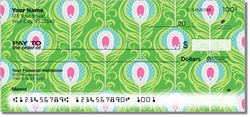 Peacock Feathers Personalized Checks