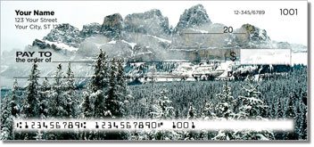 Winter Mountain Personalized Checks