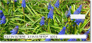 Blue Flower Personalized Checks