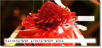Orange Flower Personalized Checks