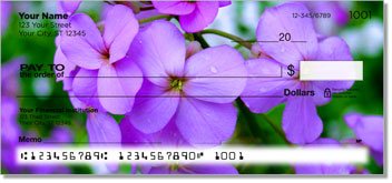 Purple Flower Personalized Checks