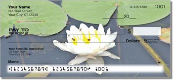 Water Lily Personalized Checks
