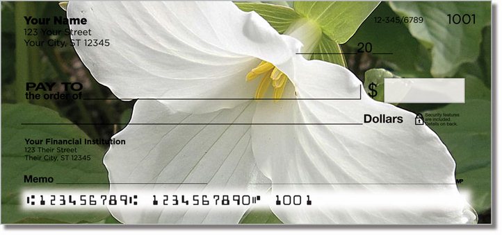 White Trillium Personal Checks