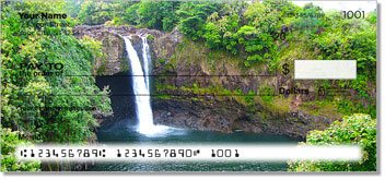 Waterfalls in Paradise Personalized Checks