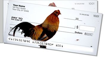 Rooster and Hen Side Tear Personalized Checks