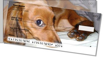 Dachshund Side Tear Personalized Checks