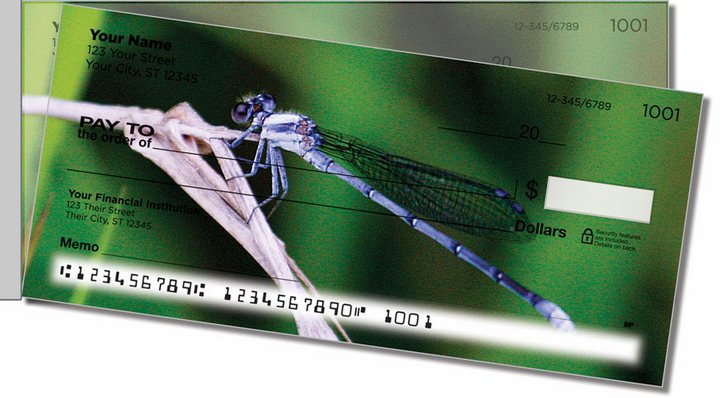 Dragonfly Side Tear Personal Checks
