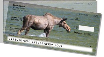 Moose Side Tear Personalized Checks