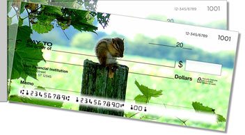 Woodland Creature Side Tear Personalized Checks