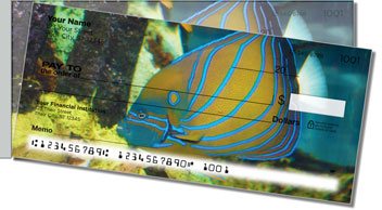 Blue Ring Angelfish Side Tear Personalized Checks