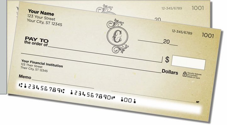 C Monogram Side Tear Personal Checks