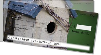 Wooden Birdhouse Side Tear Personalized Checks