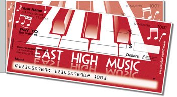 Green Bay East Music Side Tear Personalized Checks