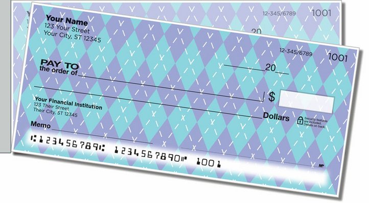 Argyle Side Tear Personal Checks