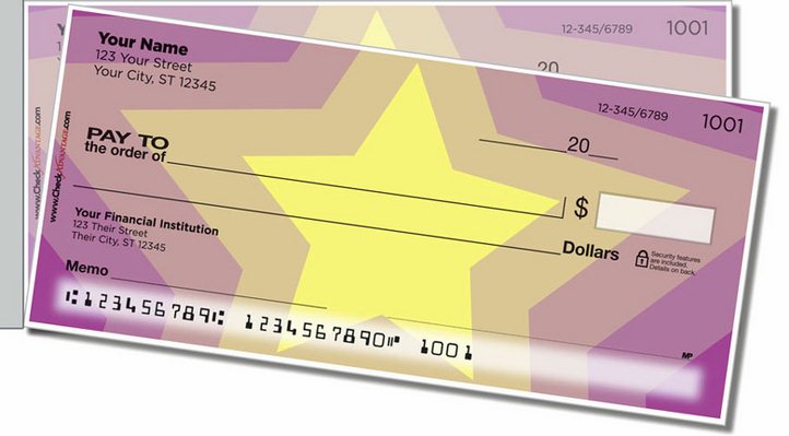 Centered Star Side Tear Personal Checks