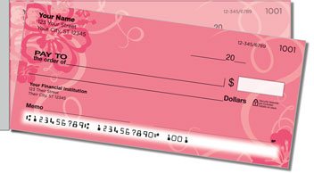 Hibiscus Flower Side Tear Personalized Checks