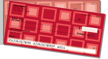 Retro Square Side Tear 2 Personalized Checks