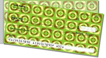 Retro Pattern Side Tear Personalized Checks