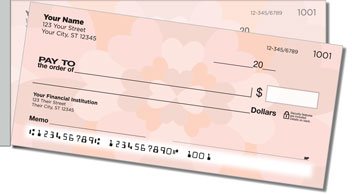 Flowering Heart Side Tear Personalized Checks