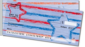 Stars and Stripes Side Tear Personalized Checks