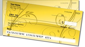Peaceful Vine Side Tear Personalized Checks