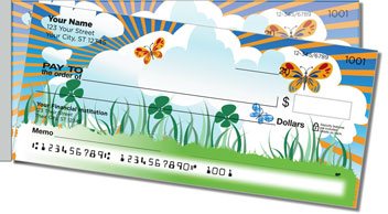 Cute Butterfly Side Tear Personalized Checks