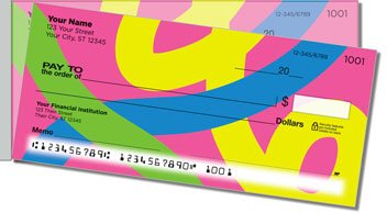 Paint Strokes Side Tear Personalized Checks