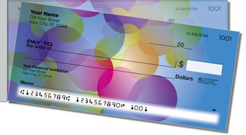 Psychedelic Bubble Side Tear Personalized Checks