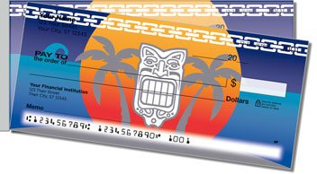 Tribal Mask Side Tear Personalized Checks