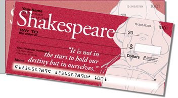 Shakespeare Side Tear Personalized Checks