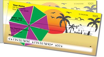 Beach Umbrella Side Tear Personalized Checks