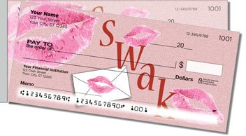 Sealed With a Kiss Side Tear Personalized Checks