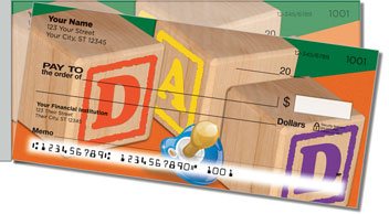 Baby Block Side Tear Personalized Checks