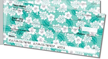 Hawaiian Print Side Tear Personalized Checks