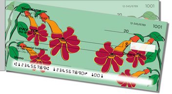 Hanging Flower Side Tear Personalized Checks