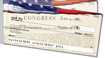 Words of Freedom Side Tear Personalized Checks