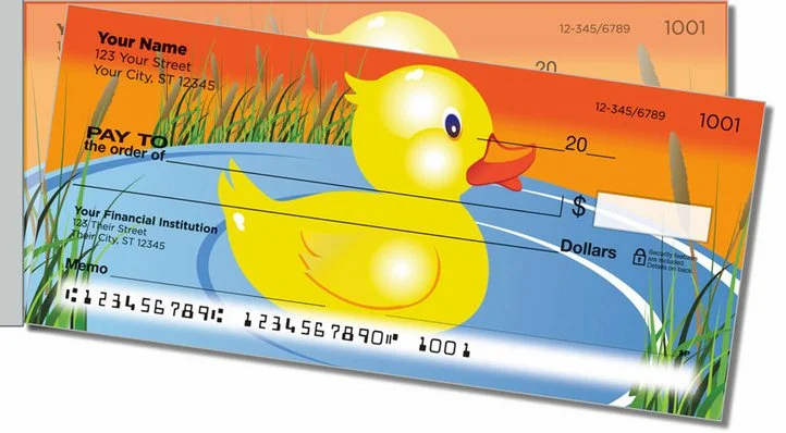 Rubber Duck Side Tear Personal Checks