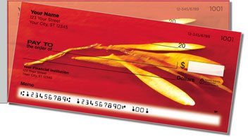 Lovely Leaves Side Tear Personalized Checks