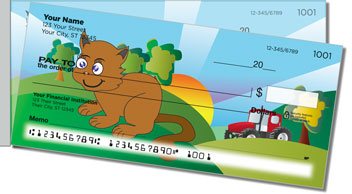 Down on the Farm Side Tear Personalized Checks