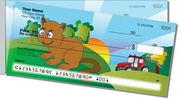 Down on the Farm Side Tear Personalized Checks