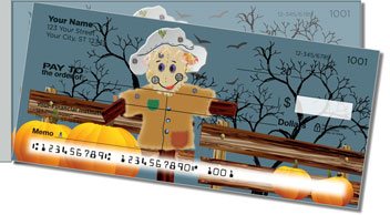 Smiling Scarecrow Side Tear Personalized Checks