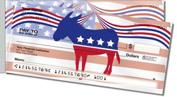 Democratic Party Side Tear Personalized Checks