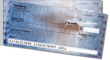 Favorite Jeans Side Tear Personalized Checks