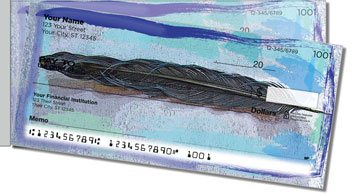 Feather Collection Side Tear Personalized Checks