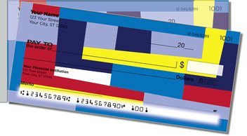 Abstract Art Side Tear Checks