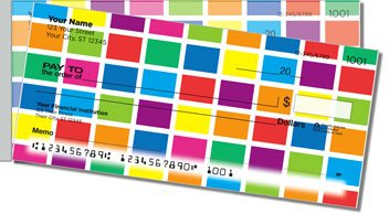 Modern Art Side Tear Personalized Checks