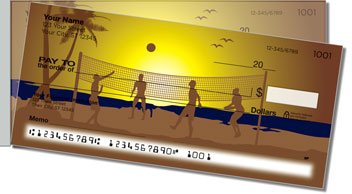 Beach Volleyball Side Tear Personalized Checks