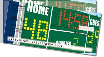 Blue and Silver Football Fan Side Tear Checks
