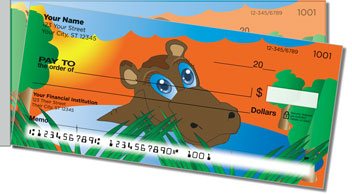 Hungry Hippo Side Tear Personalized Checks